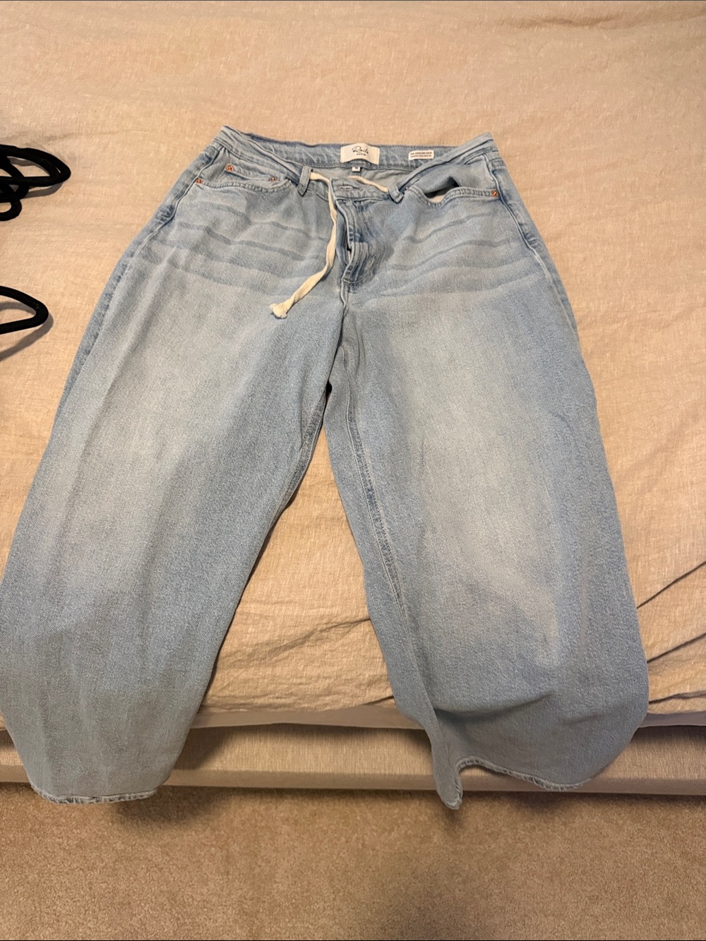 Rails Light Blue Boyfriend Jeans with Drawstring